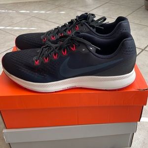 Nike air zoom Pegasus 34 black/armory navy blue/red orbit noir  size 13